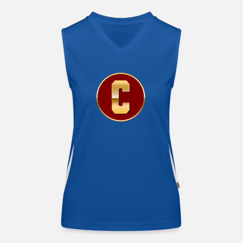 Buchstabe C Funktionelles Kontrast-Tank Top für Frauen