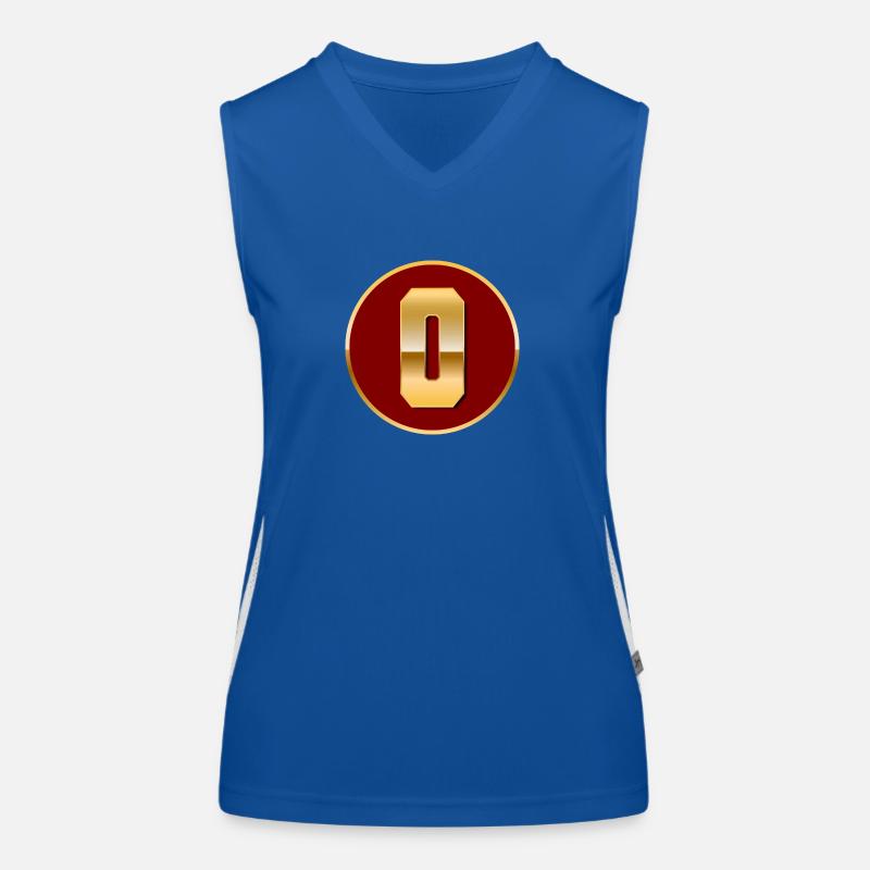Buchstabe O Funktionelles Kontrast-Tank Top für Frauen