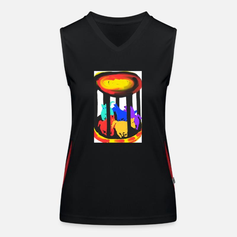 Ponypferde Funktionelles Kontrast-Tank Top für Frauen