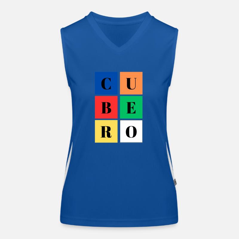 Quadratischer Eimer Farben SpeedCuber Funktionelles Kontrast-Tank Top für Frauen