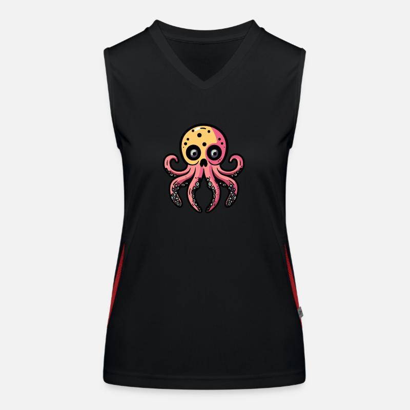 Octopus Halloween Animal Women's Functional Contrast Tank Top