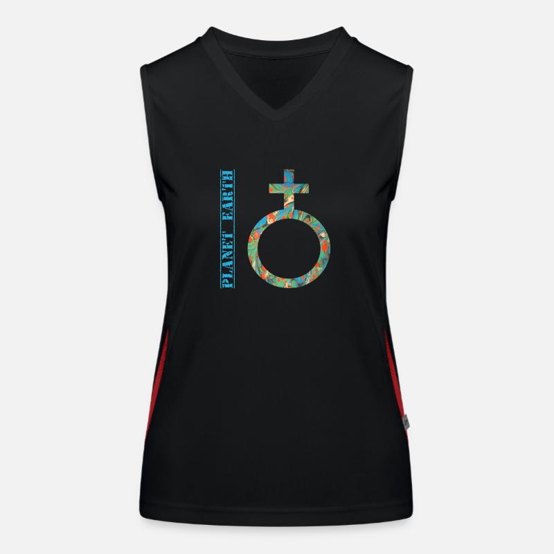 planet erde e 4 Funktionelles Kontrast-Tank Top für Frauen