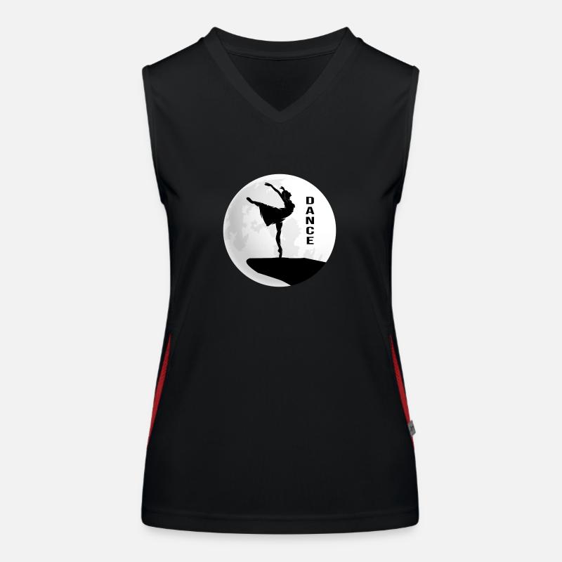 Dancing Dancer dancing in the moonlight Women's Functional Contrast Tank Top