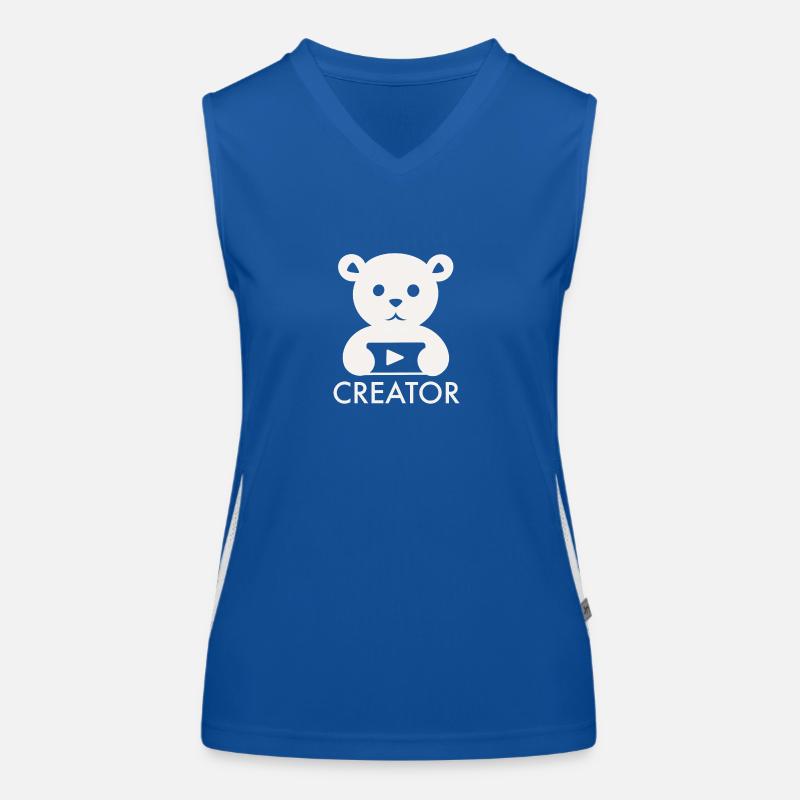 Teddybär Creator YouTube Funktionelles Kontrast-Tank Top für Frauen