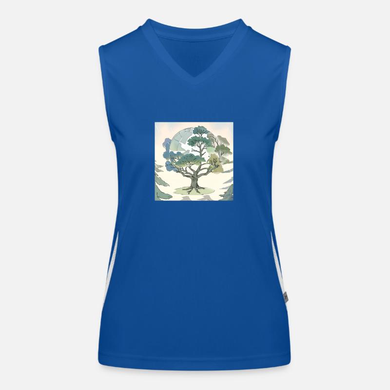 Mutter Erde: Der Baum der Ewigkeit Funktionelles Kontrast-Tank Top für Frauen