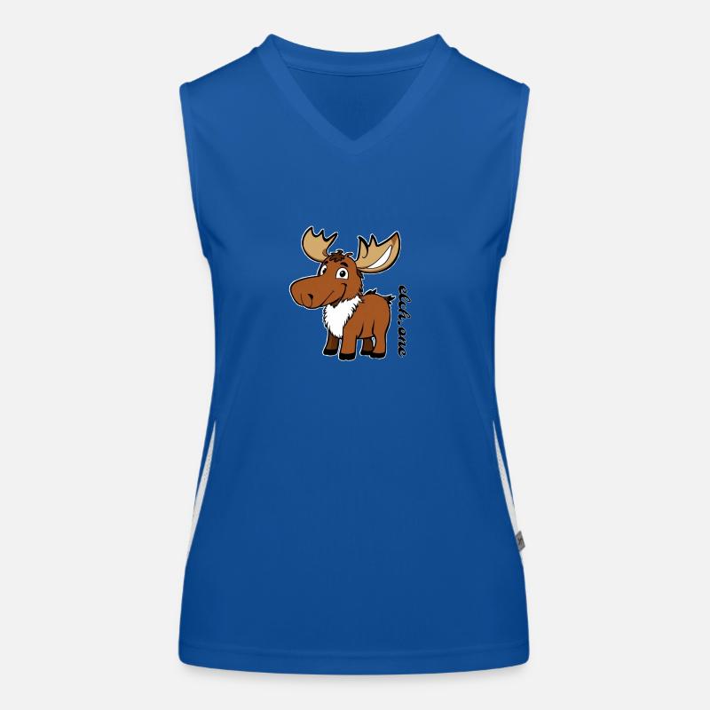 elch.one Comic Funktionelles Kontrast-Tank Top für Frauen