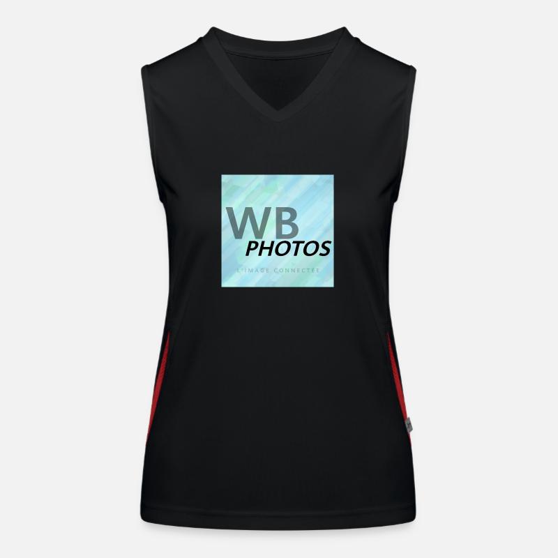 LIGHT BLUE WBP LOGO Women's Functional Contrast Tank Top