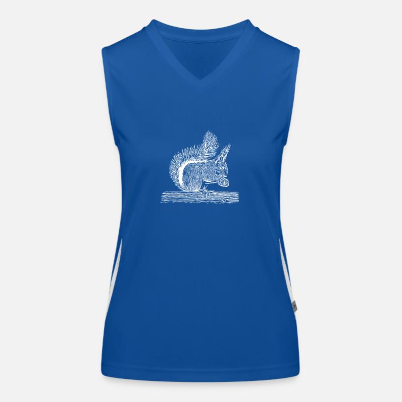 Süßes Eichhörnchen mit Nuss Funktionelles Kontrast-Tank Top für Frauen