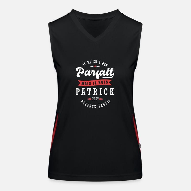 Patrick Parfait Cadeau prenom patrick Débardeur respirant contrasté Femme