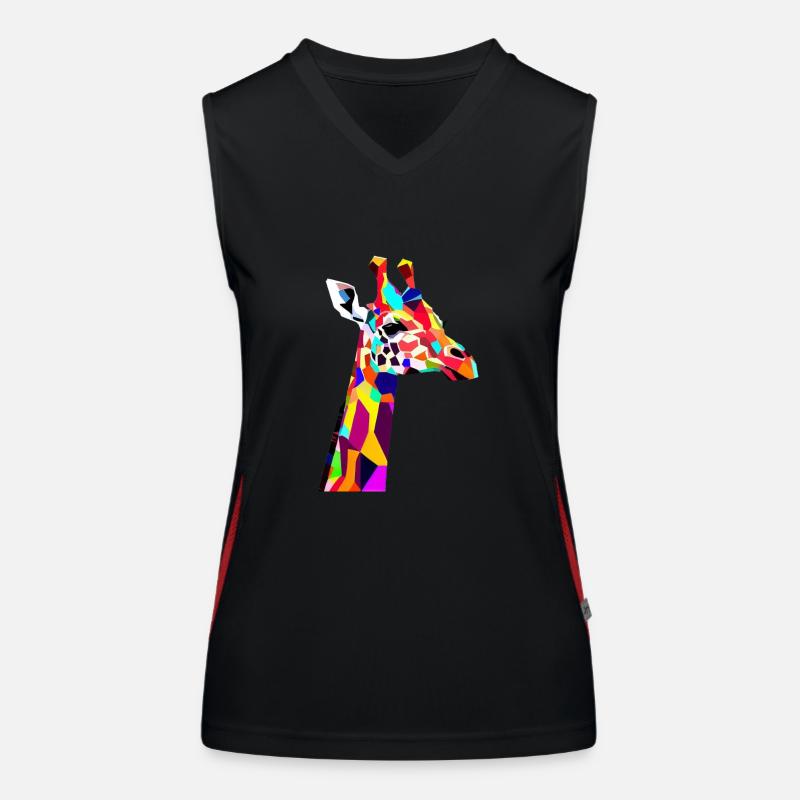 Giraffe Funktionelles Kontrast-Tank Top für Frauen