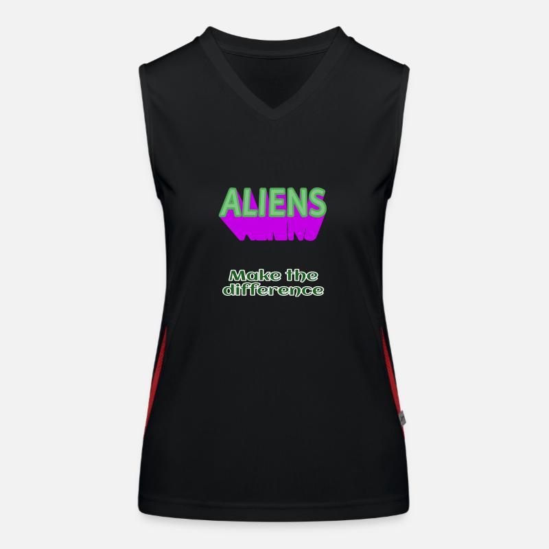 ALIENS Aliens make the difference ohne Alien Funktionelles Kontrast-Tank Top für Frauen