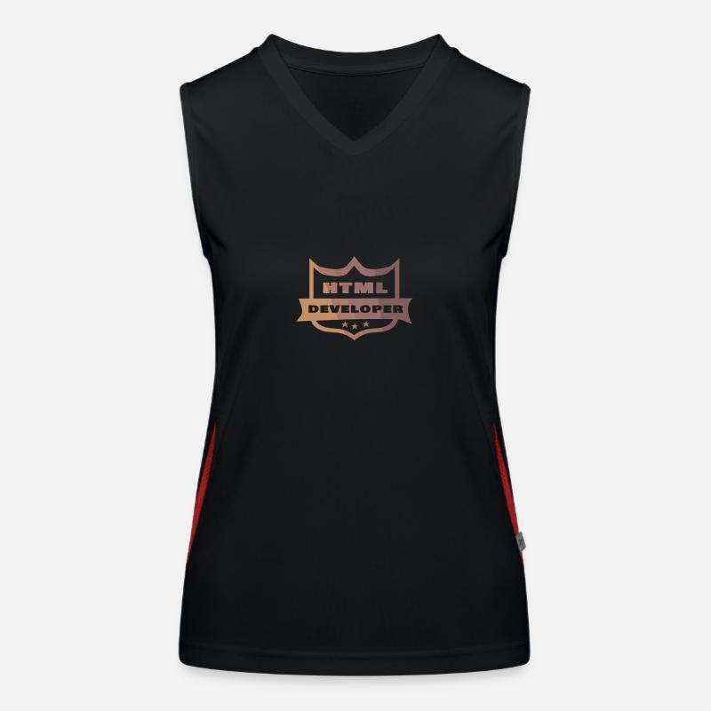 HTML-Entwickler Funktionelles Kontrast-Tank Top für Frauen