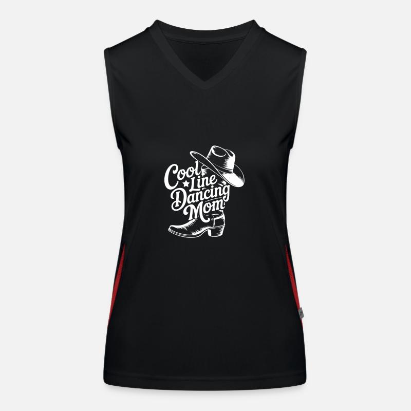 Coole Line Dance Mama Linedance Mom Funktionelles Kontrast-Tank Top für Frauen