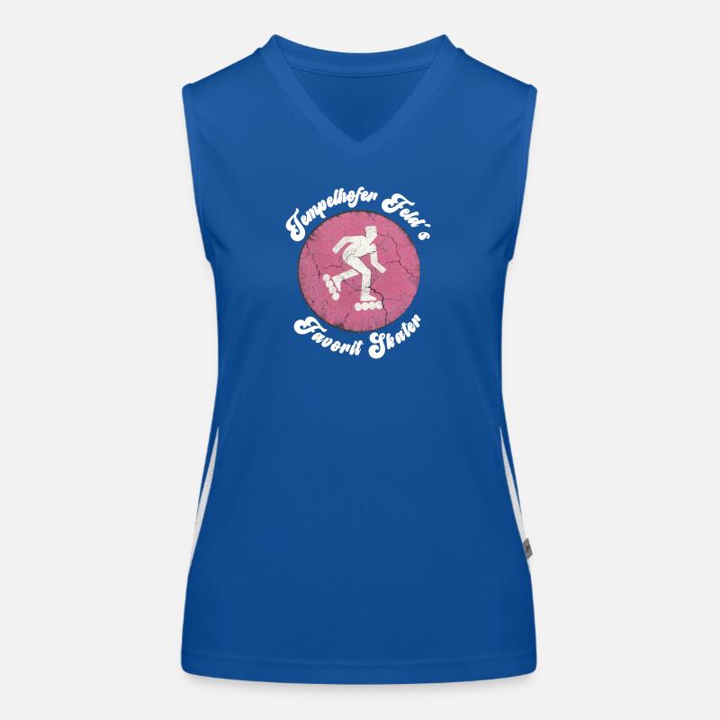 Tempelhofer Feld Skater Funktionelles Kontrast-Tank Top für Frauen