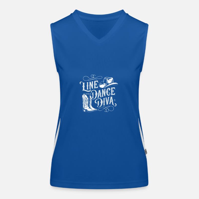 Line Dance Diva Funktionelles Kontrast-Tank Top für Frauen