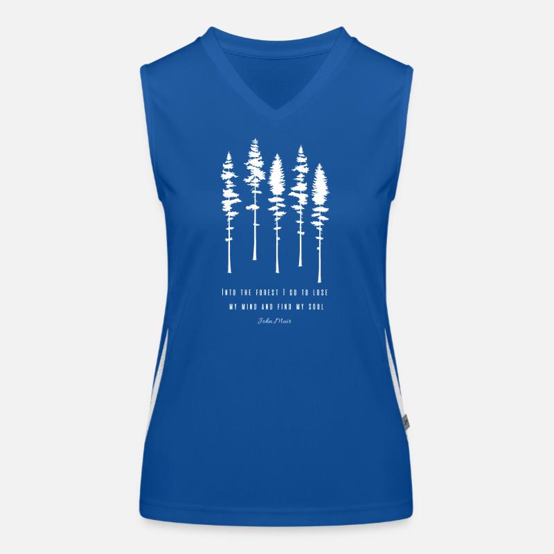 Conifères Citation John Muir Débardeur respirant contrasté Femme