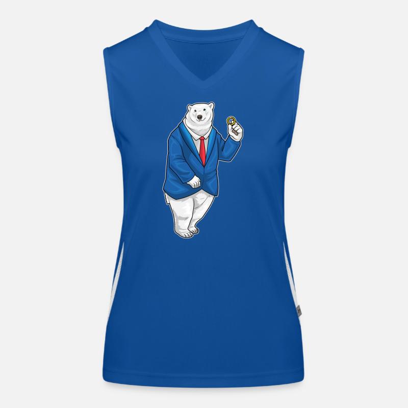 Eisbär Bräutigam Ehering Hochzeit Funktionelles Kontrast-Tank Top für Frauen