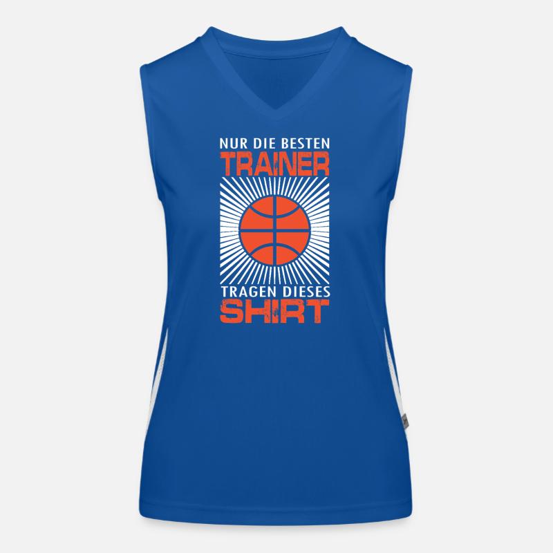 Basketball Trainer Geschenke Abschied Sprüche Funktionelles Kontrast-Tank Top für Frauen