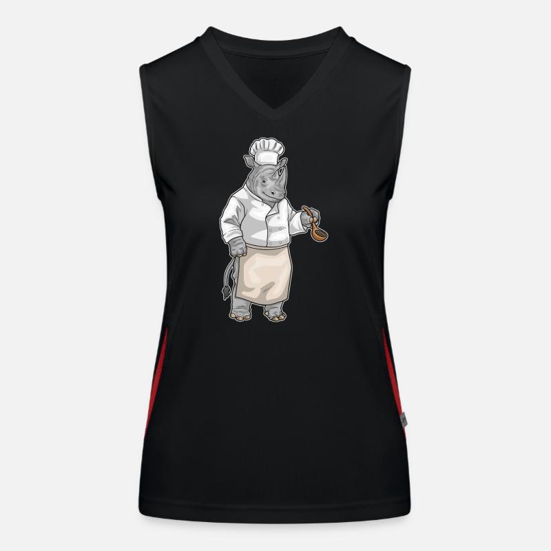 Rhinocéros Cuisson Cuisson Cuiller Cuisson Débardeur respirant contrasté Femme