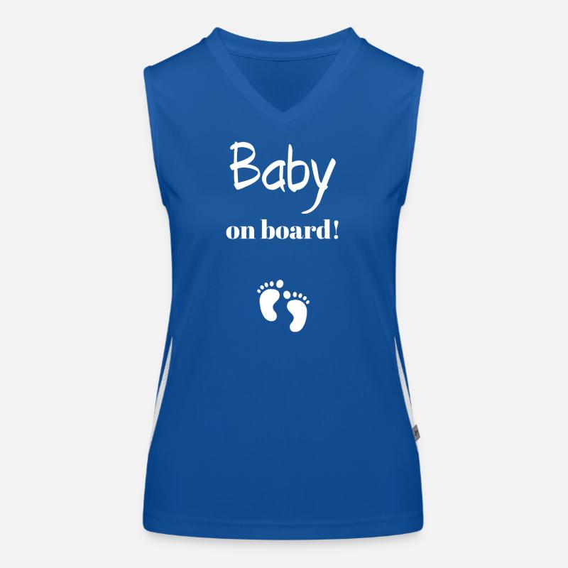 Panneau d’empreinte de bataille à bord du bébé Débardeur respirant contrasté Femme