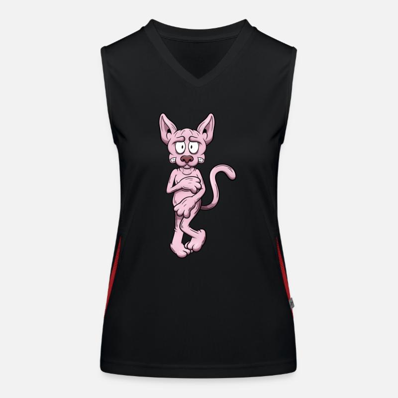 Chat Sphynx nu Débardeur respirant contrasté Femme