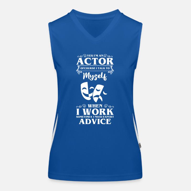 actress theatre fan comedy nerd Women's Functional Contrast Tank Top