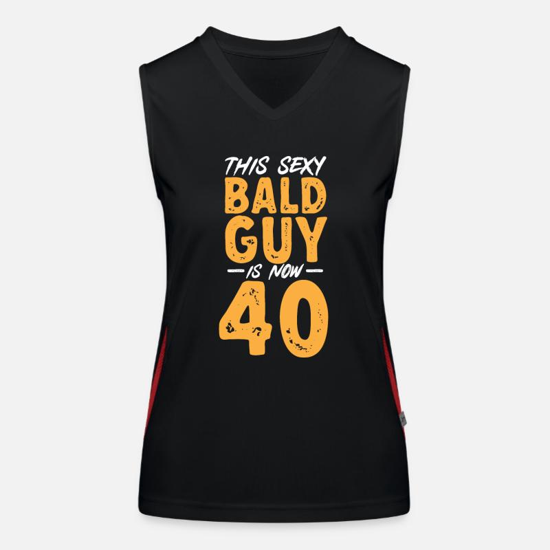 Bald Head Baldness Beard Bald Head Women's Functional Contrast Tank Top