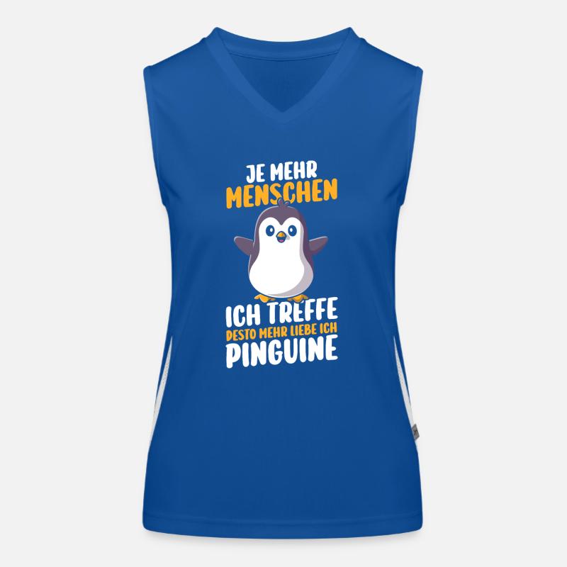 Pinguin Funktionelles Kontrast-Tank Top für Frauen
