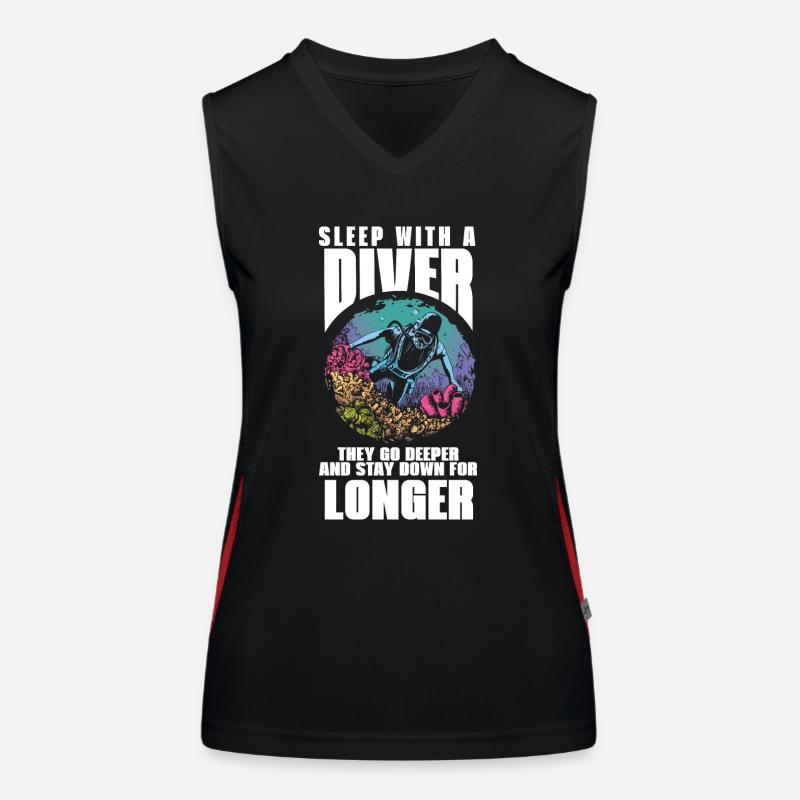Sleep with a diver - draught and endurance Women's Functional Contrast Tank Top