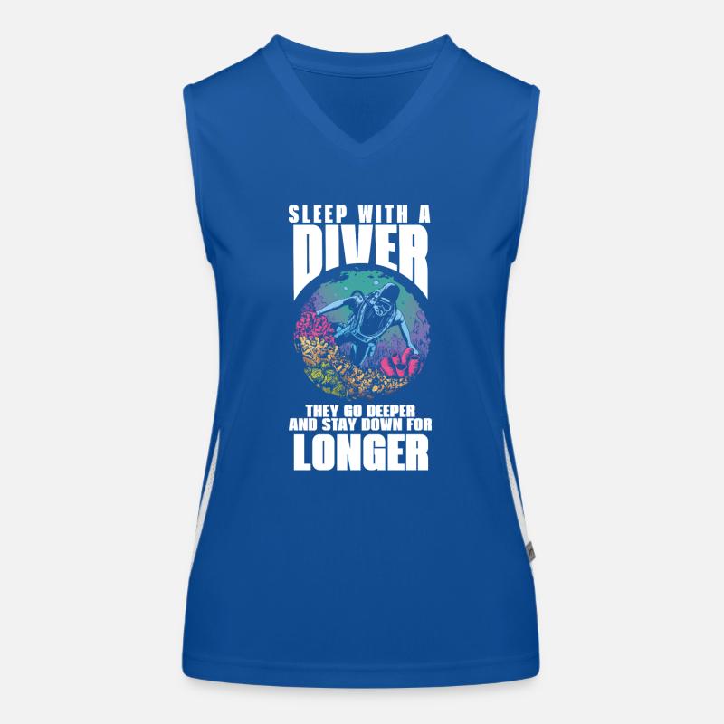 Sleep with a diver - draught and endurance Women's Functional Contrast Tank Top