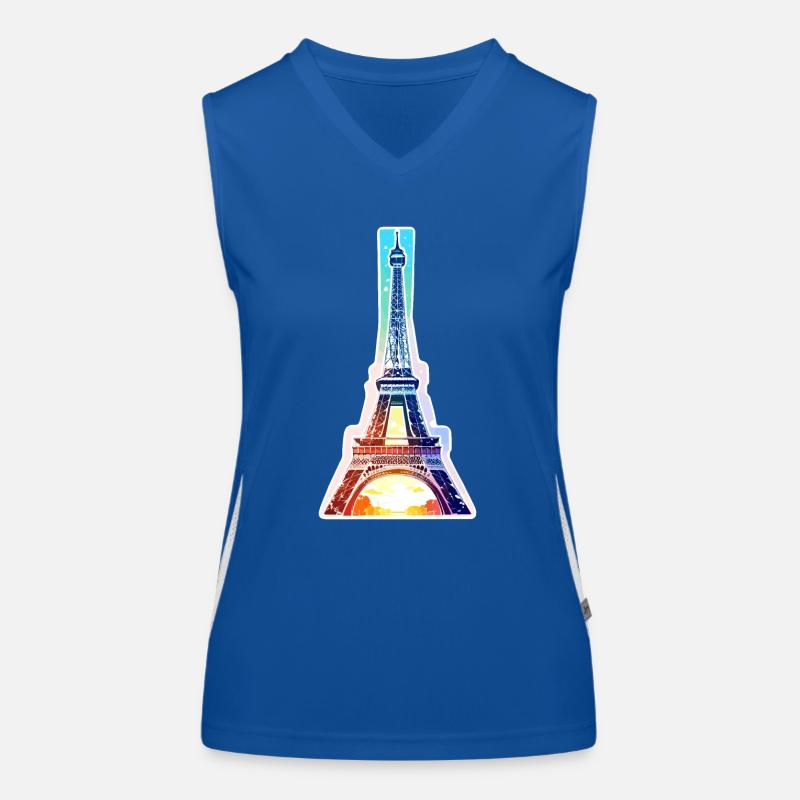 Eiffel tower #13 Débardeur respirant contrasté Femme