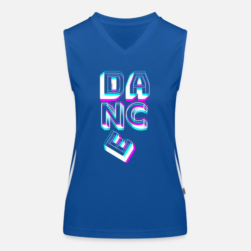Dance lettering in neon. Dancing Dancer Dancer Women's Functional Contrast Tank Top