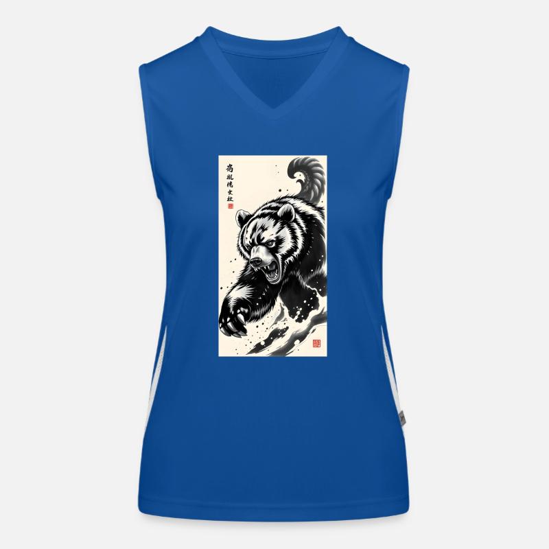 Bear Attack Funktionelles Kontrast-Tank Top für Frauen