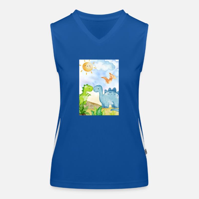 Dino Funktionelles Kontrast-Tank Top für Frauen