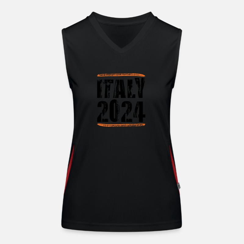 Italien 2024 Spruch Funktionelles Kontrast-Tank Top für Frauen