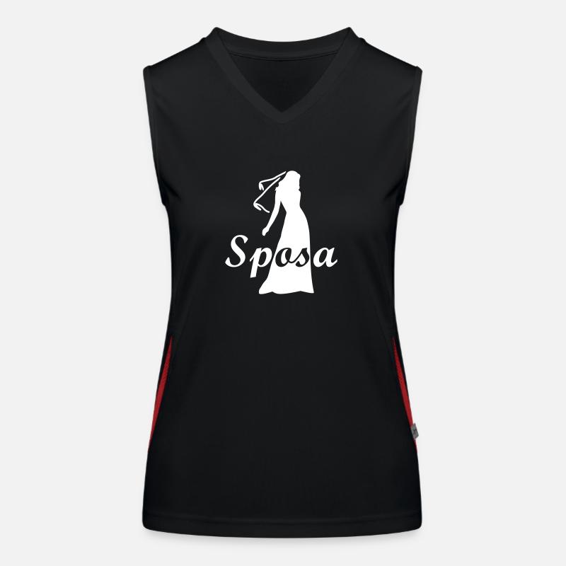 sposa silhouette Funktionelles Kontrast-Tank Top für Frauen