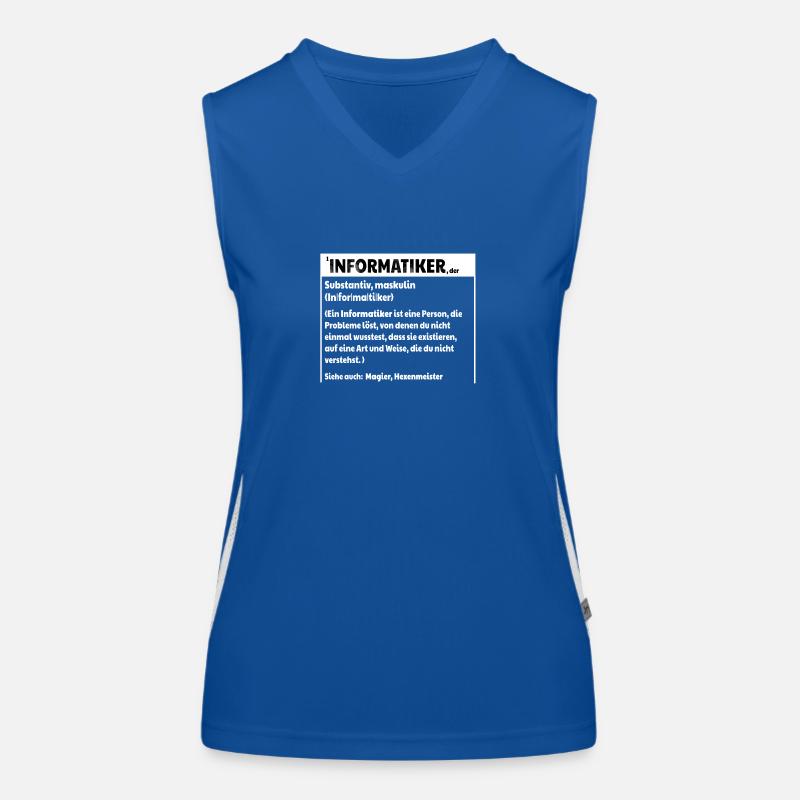 Informatiker Definition Funktionelles Kontrast-Tank Top für Frauen