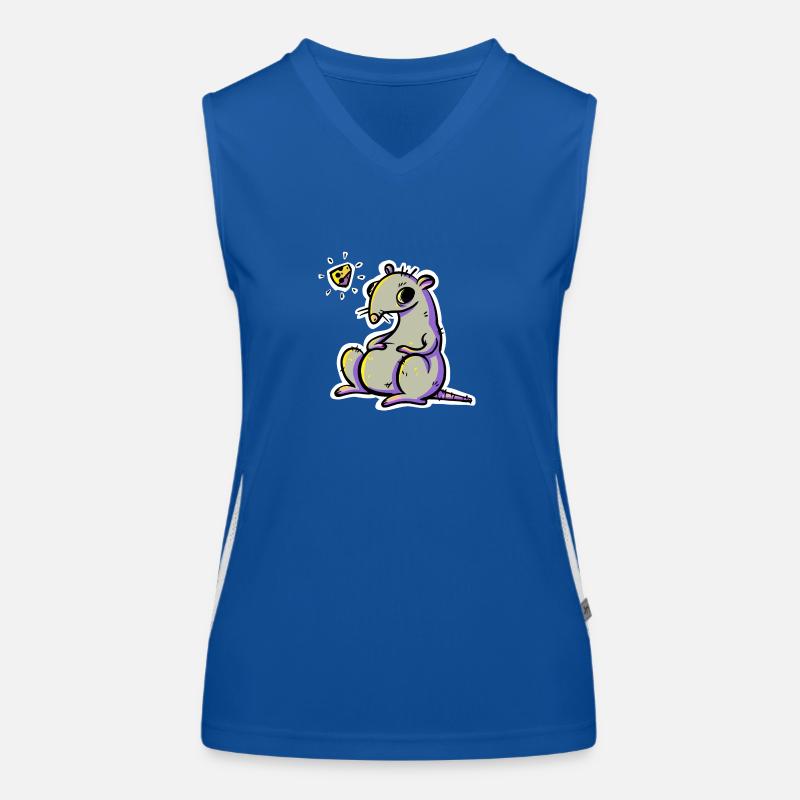 Hungrige Ratte Funktionelles Kontrast-Tank Top für Frauen