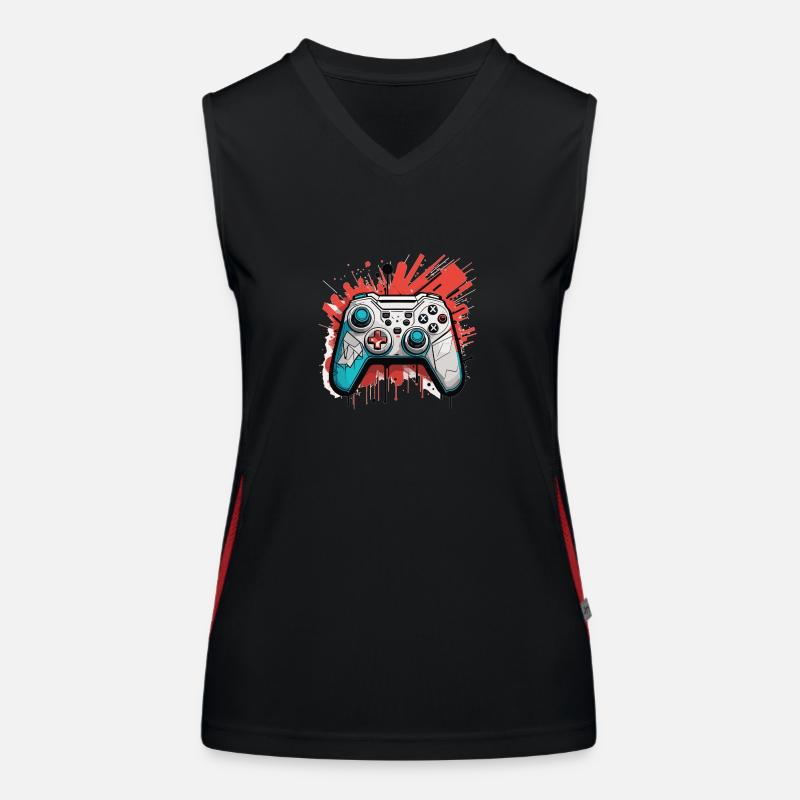 Gaming Controller Funktionelles Kontrast-Tank Top für Frauen