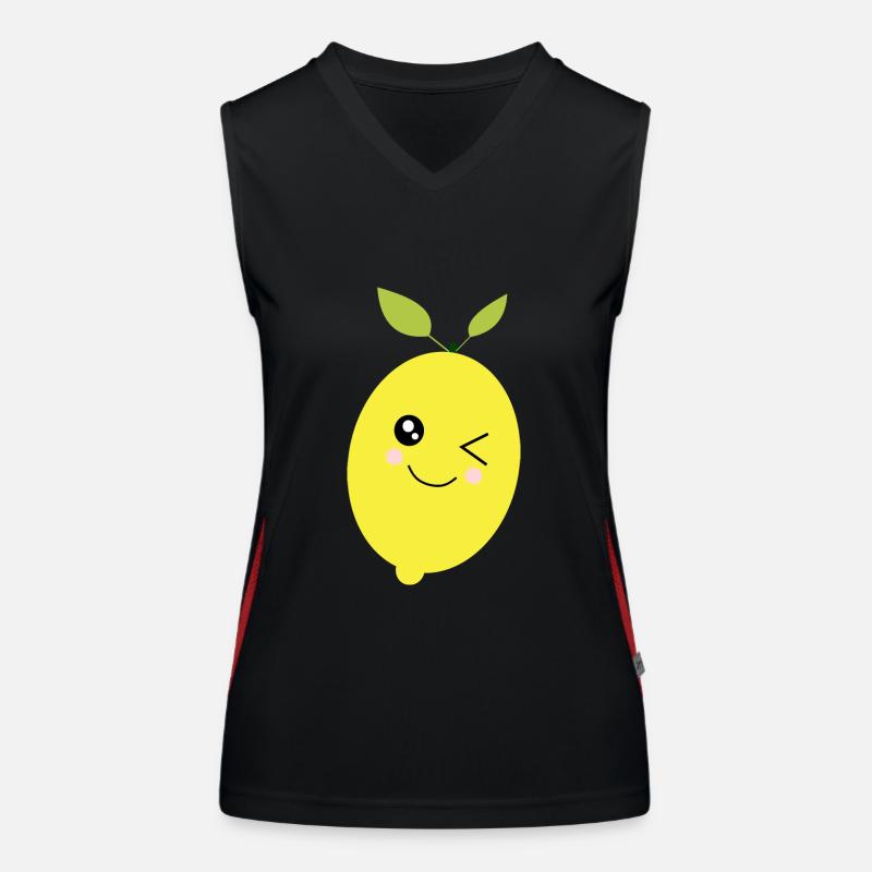 Lemon, Lime, Lime, Fruit, Fruit, Vegan Women's Functional Contrast Tank Top