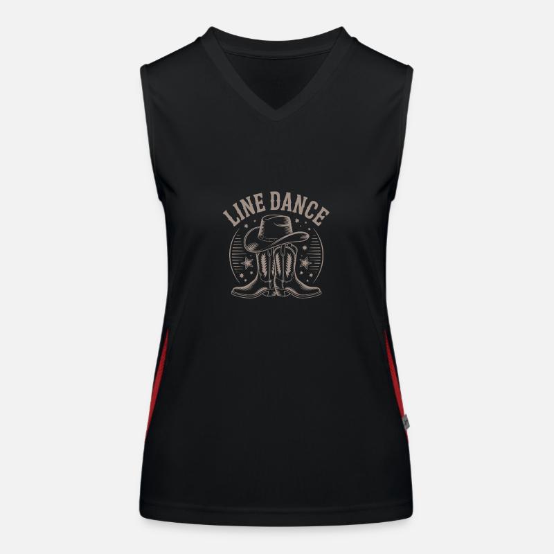 Line Dance mein Hobby. Cooles Linedance Design Funktionelles Kontrast-Tank Top für Frauen
