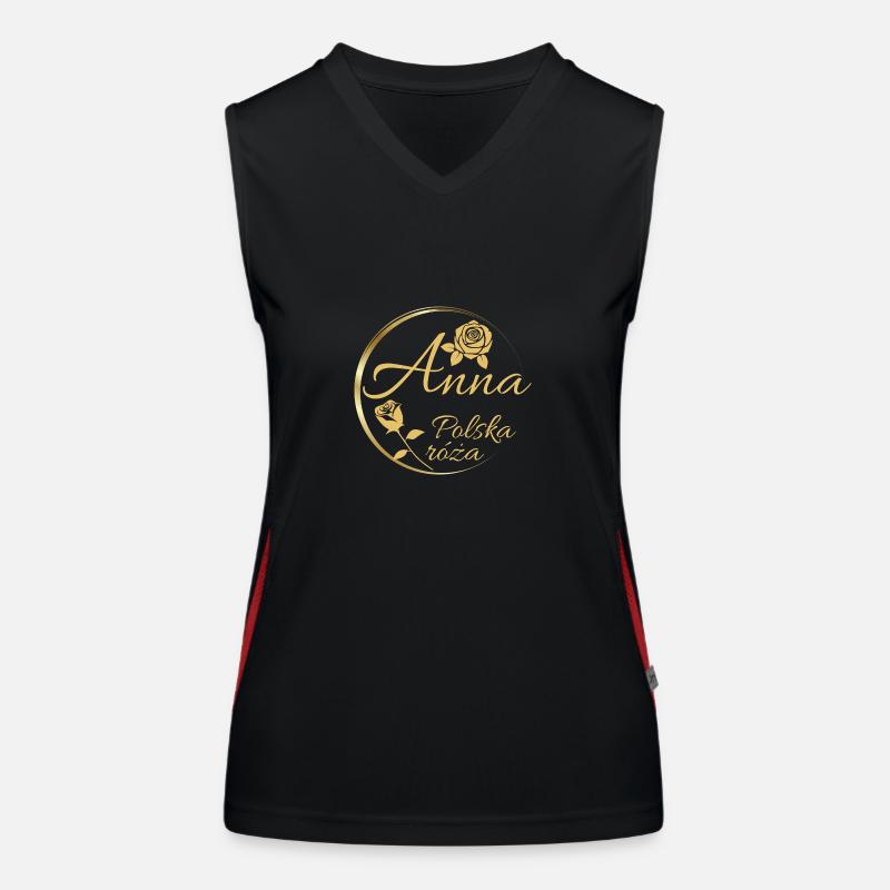 Anna-Rosen-polnische Rose Funktionelles Kontrast-Tank Top für Frauen