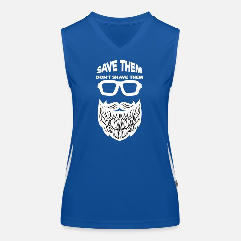 Coiffure de barbe Barbe Rasage de barbe Déclaration de croissance de la barbe Débardeur respirant contrasté Femme