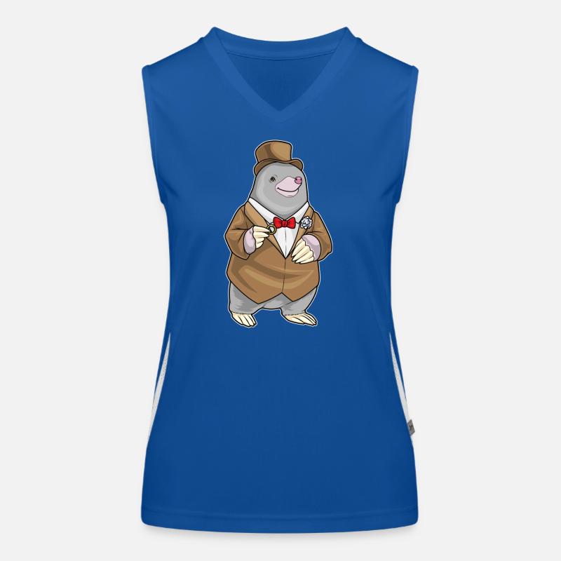 Maulwurf Bräutigam Ehering Hochzeit Funktionelles Kontrast-Tank Top für Frauen