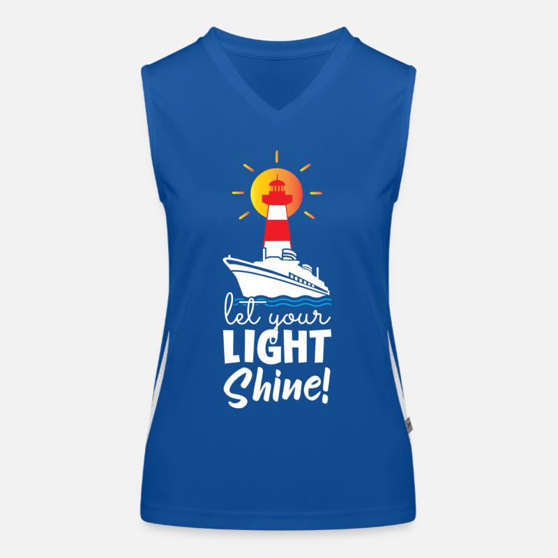 Let Your Light Shine Lighthouse Funktionelles Kontrast-Tank Top für Frauen