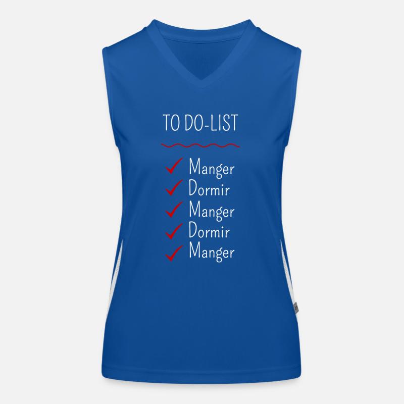 to do list manger dormir Débardeur respirant contrasté Femme