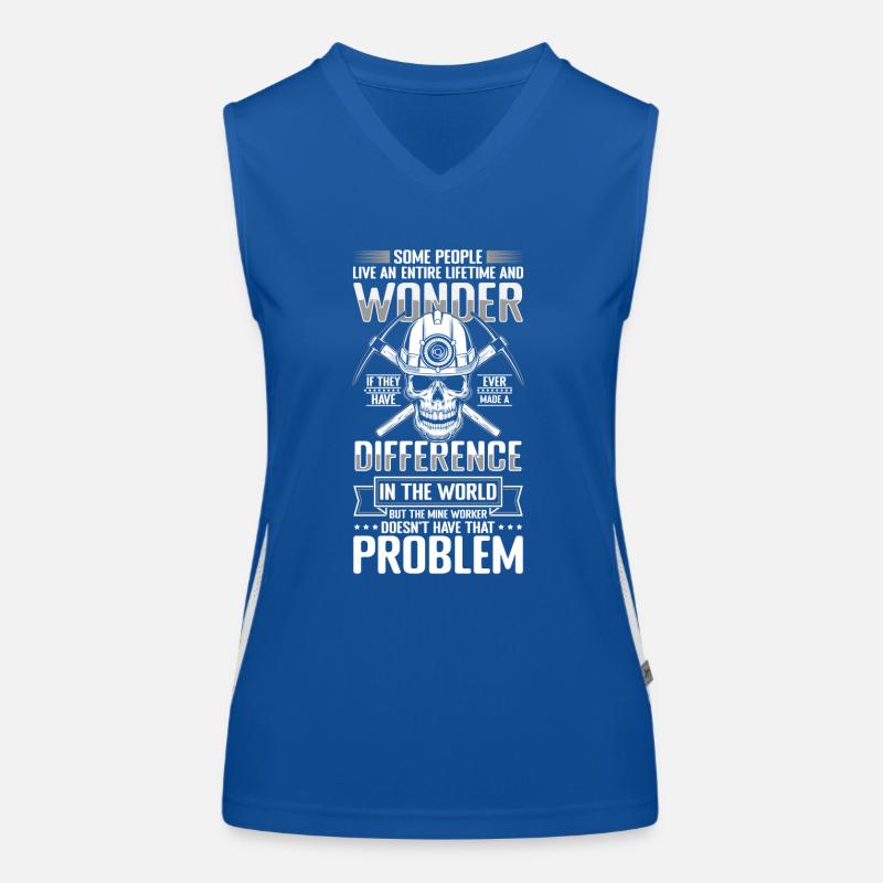 Fosse de houe souterraine minière Débardeur respirant contrasté Femme