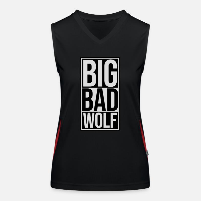 big bad wolf quote Women's Functional Contrast Tank Top