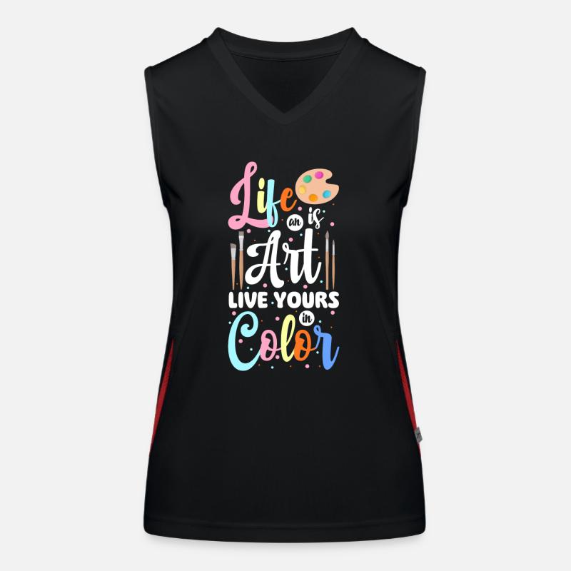 Artist Profession Painter Women's Functional Contrast Tank Top