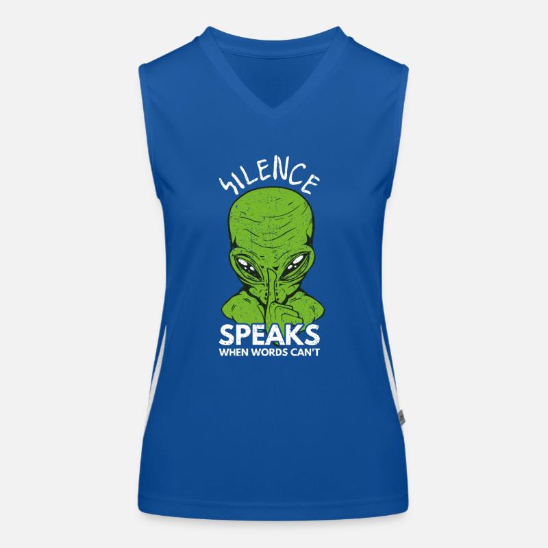 Silence Speaks When Words Can't - Deep Thinker Women's Functional Contrast Tank Top